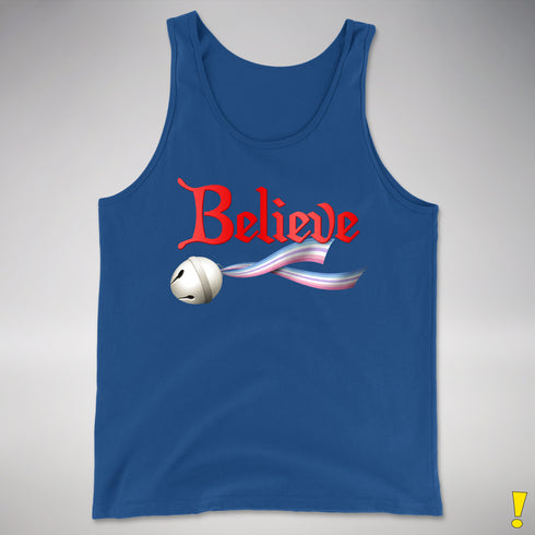 Believe Bigender Pride Flag Jingle Bell Premium Tank Top - Royal Blue